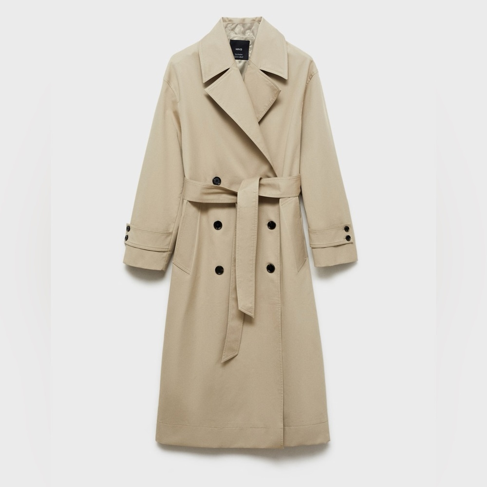 MANGO Long oversized Trench Coat - Picture 5 of 8